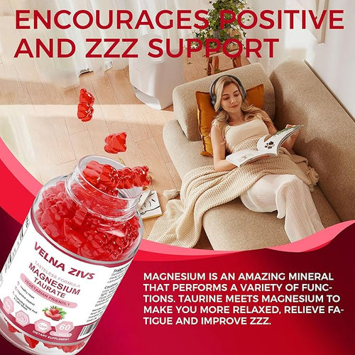Magnesium Taurate Gummies 1800mg - Magnesium Bound to the Amino Acid Taurine