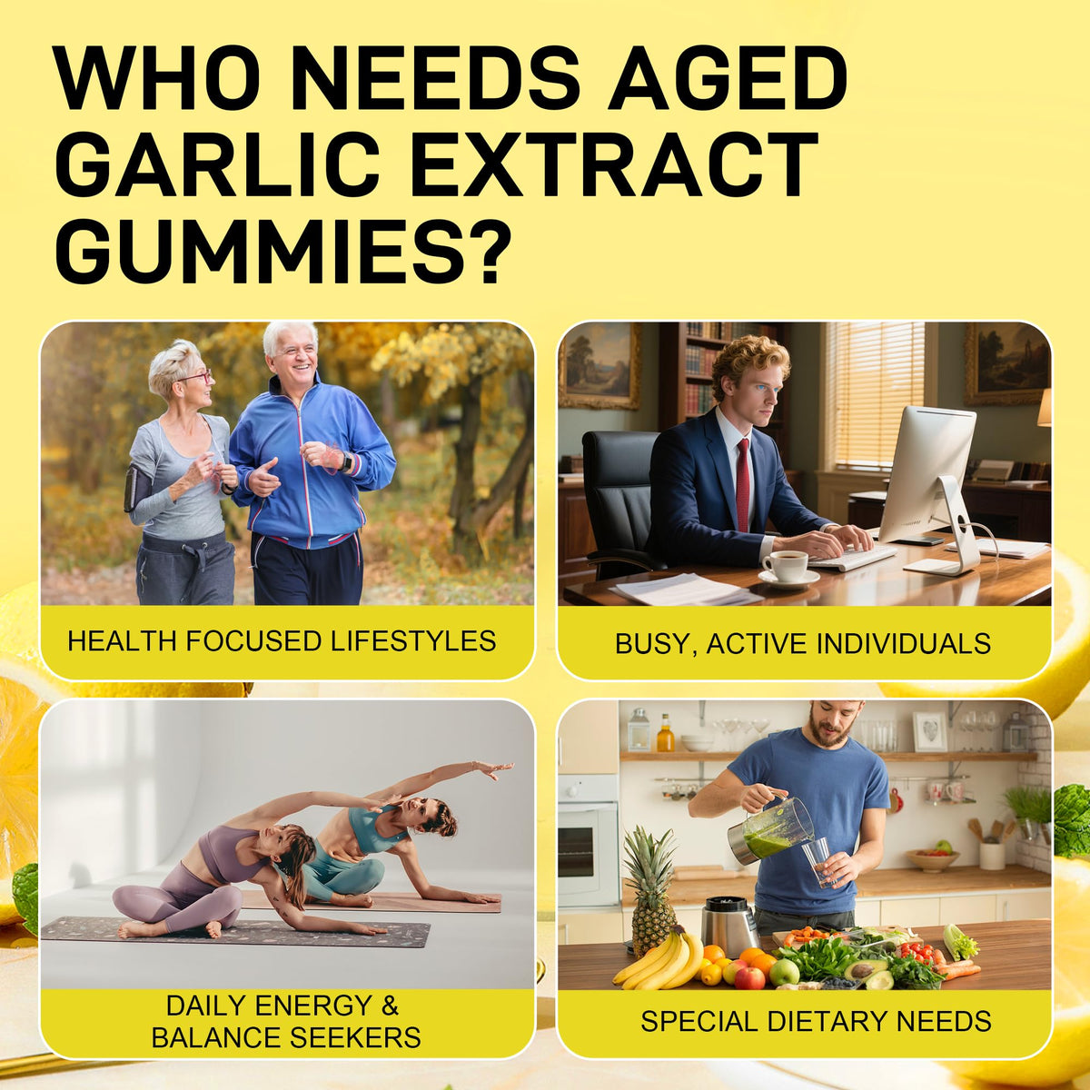 Aged Garlic Extract Gummies with CoQ10 60mg - S-Allyl Cysteine Formula - Product scene 6